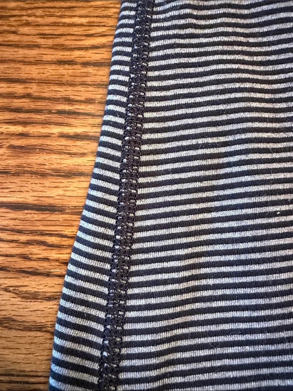 Lululemon Blue Black Stripe Racerback Athletic Tank Top Stretch Yoga Workout